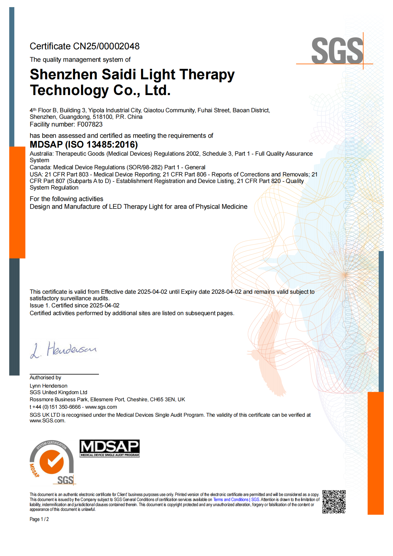Shenzhen Saidi_SZX306849_S2A_MDSAP_IS1_00.png